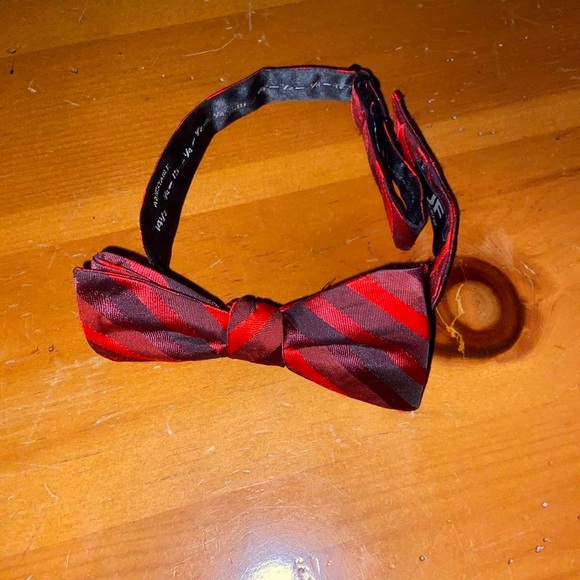 Men’s red black bow tie formal vintage Macys accessory going out street wear y2k - Picture 2 of 7